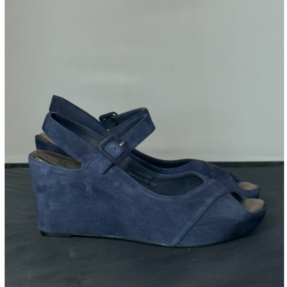 Johnston & Murphy Suede Peep Toe Wedge Sandals Women's 10M